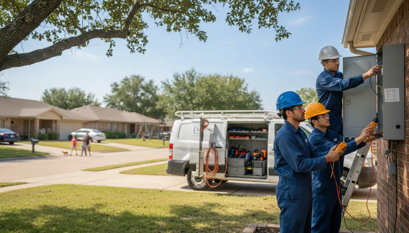 Certified electrician providing emergency electrical services in Lancaster, TX